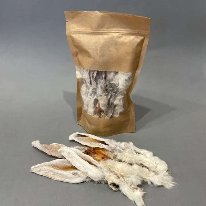 Rabbit Ears with Fur 100g - Infinitydogtreats